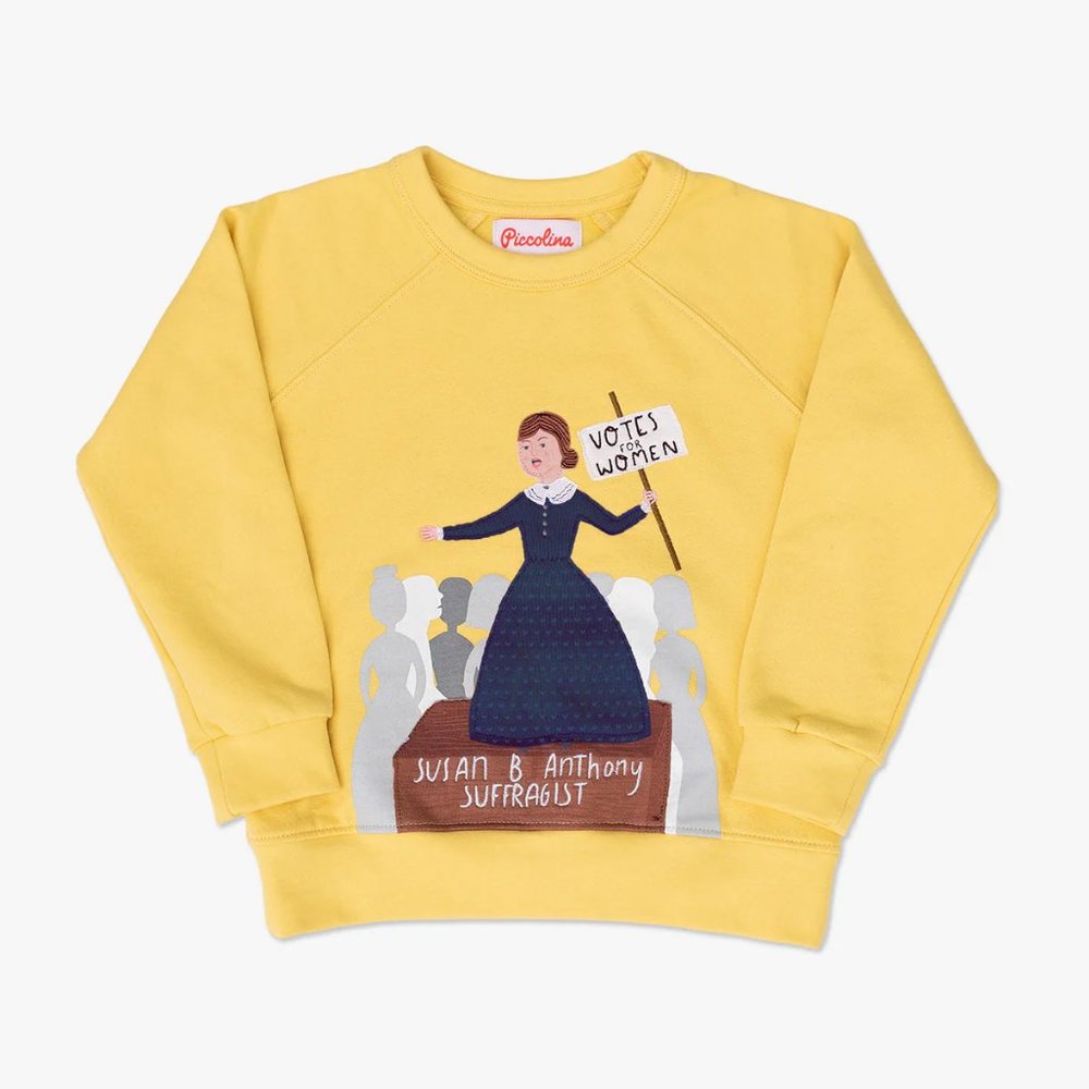 Susan B. Anthony Embroidered Trailblazer Piccolina Sweatshirt - NWT